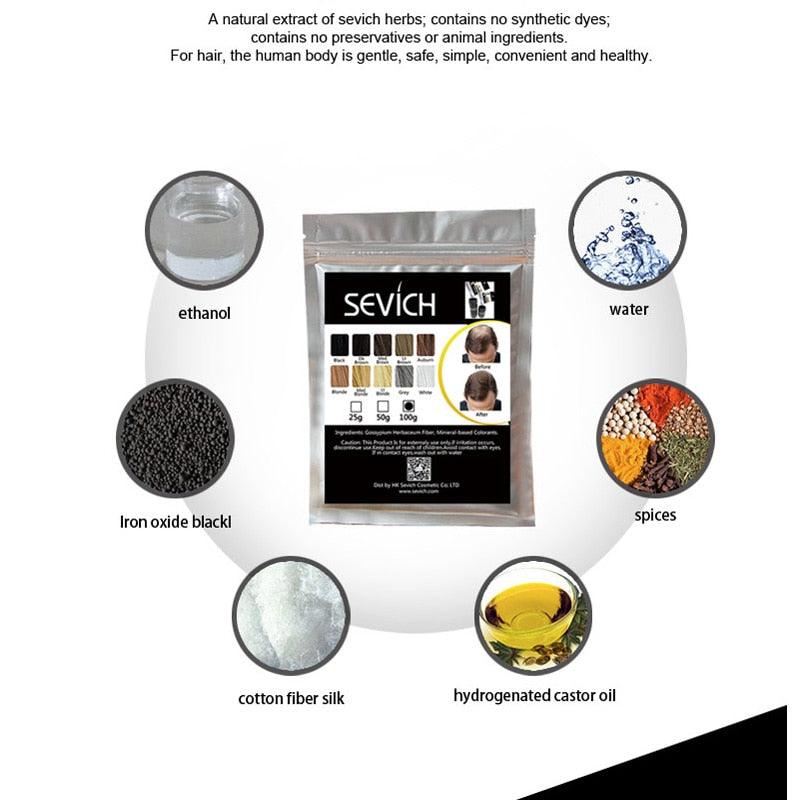 1000g Cosmetic Madeup Human Hair Fiber Hair Loss Concealer Styling Dye Color Fiber Hair Powder Applicator Refill Bag (BD1)(1U45)(F45)