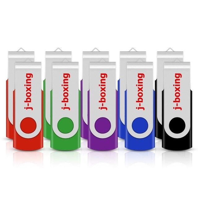 10PCS Swivel 1GB USB Flash 4GB 16GB 32GB Flash Memory Sitck Metal Pen Drives (CA3)(1U52)