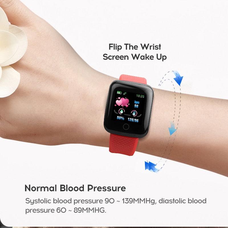 Great Smart Watch - Heart Rate Fitness Tracker Watches - Blood Pressure Monitor - Waterproof Sport For Android IOS (RW)(F84)(F82)(F48)