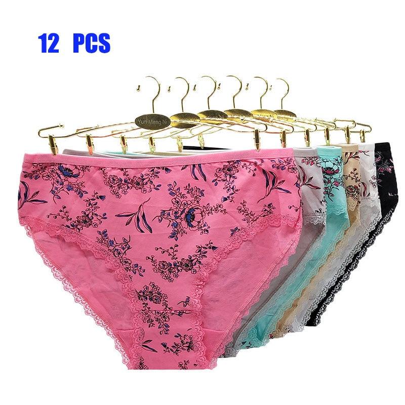 Trending 12 pcs / lot - 6 Color Women's Underwear - Big Size Breathabl –  Deals DejaVu