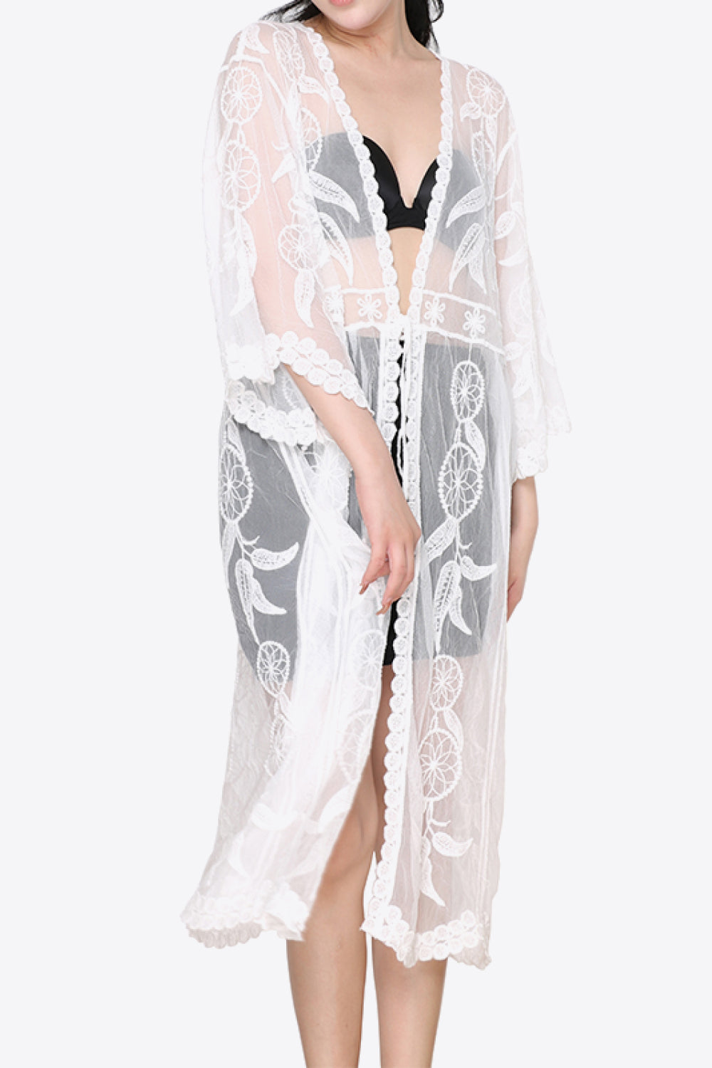 Tied Sheer Cover Up Cardigan (TB11D) T