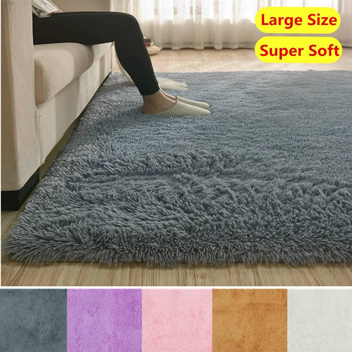 160x230cm Soft Shaggy Carpets for Living Room Mat Warm Plush Floor Rug Anti-Skid Mat (RU2)(RU4)(1U68)