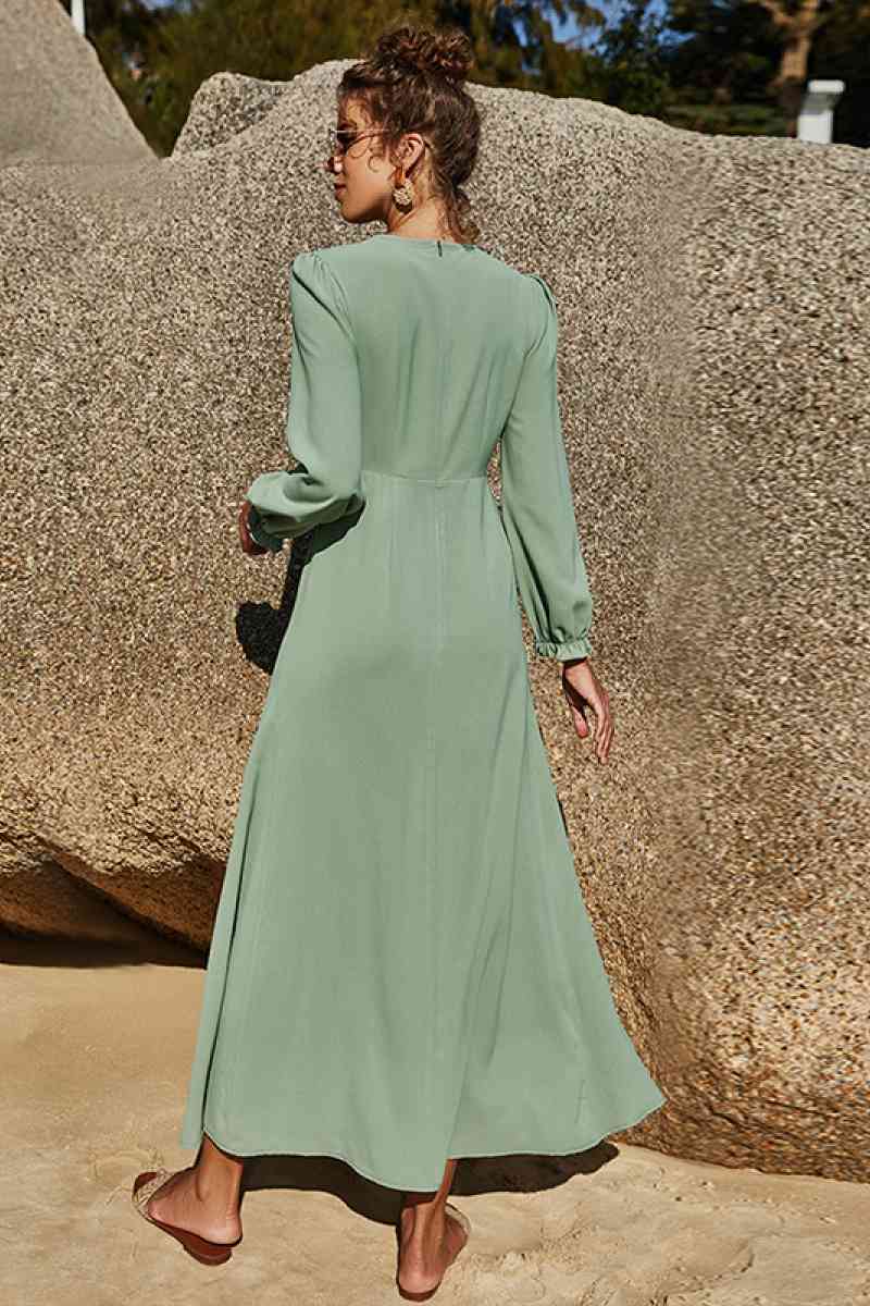 Puff Sleeve Flounce Dress (BWMT) T - Deals DejaVu