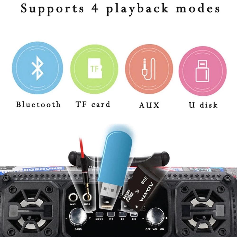16W Portable Column Bluetooth Speaker Move KTV 3D Sound System Sound Bar Subwoofer Music Wireless Speaker (D57)(HA3)(HA)(1U57)