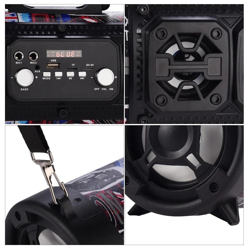 16W Portable Column Bluetooth Speaker Move KTV 3D Sound System Sound Bar Subwoofer Music Wireless Speaker (D57)(HA3)(HA)(1U57)