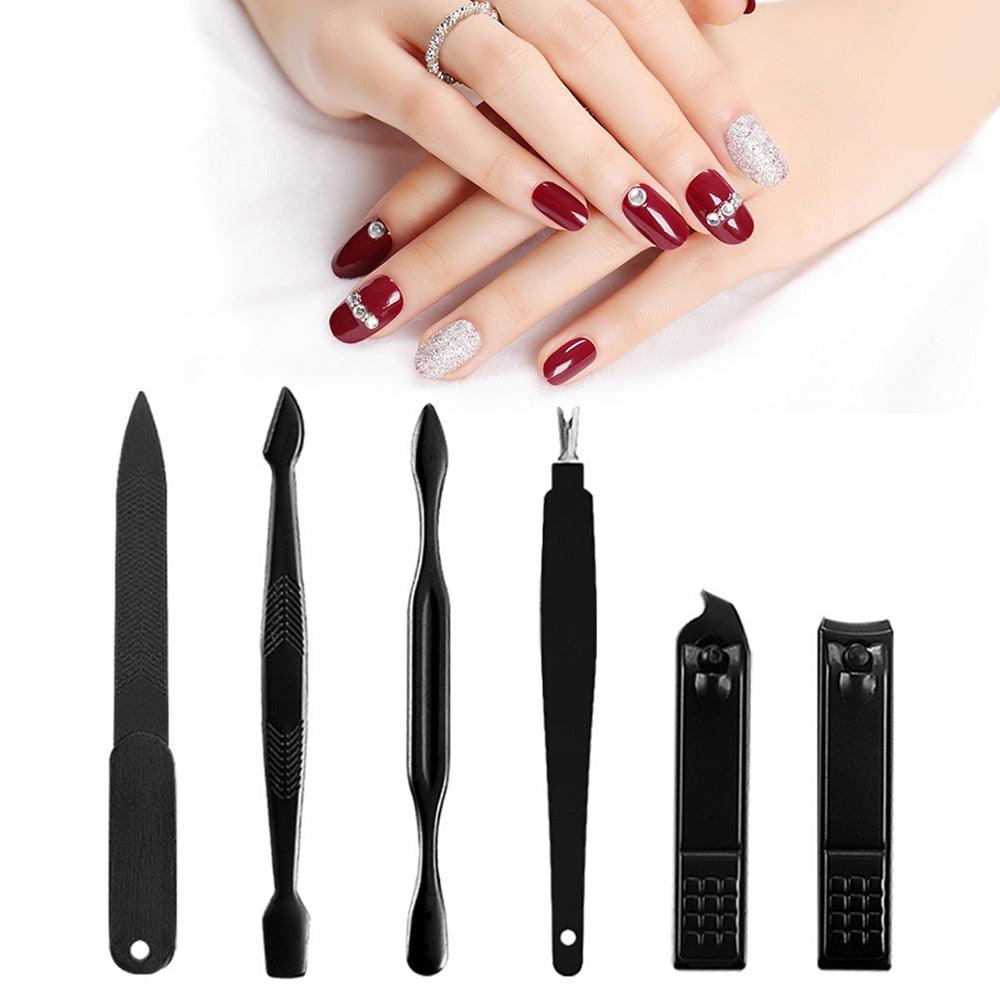 18pcs Pro Manicure Set Nail Kit Nail Art Tools - With Pusher Ingrown Nail File Polish (M5)(1U86)