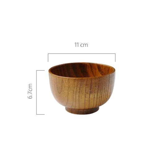 1Pc Japanese Style Wooden Bowl Wood Rice Soup Bowl (AK7)