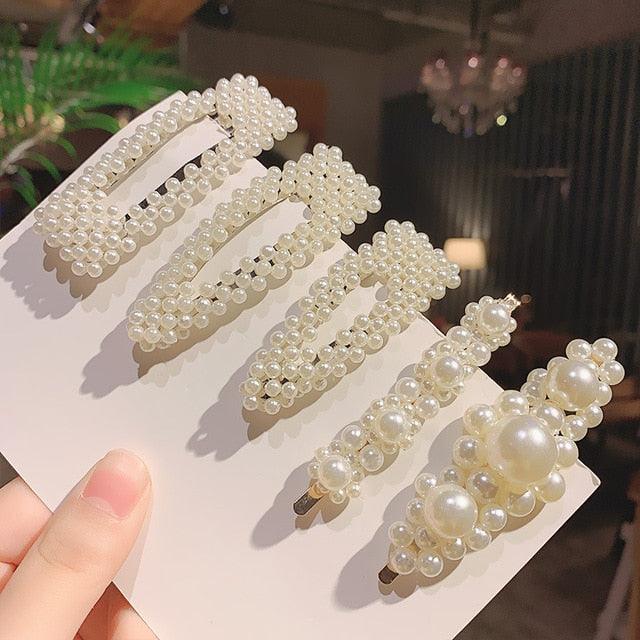 1Set Chic Pearl Hair Clips - Fashion Women's Summer Hair Accessories (8WH1)1
