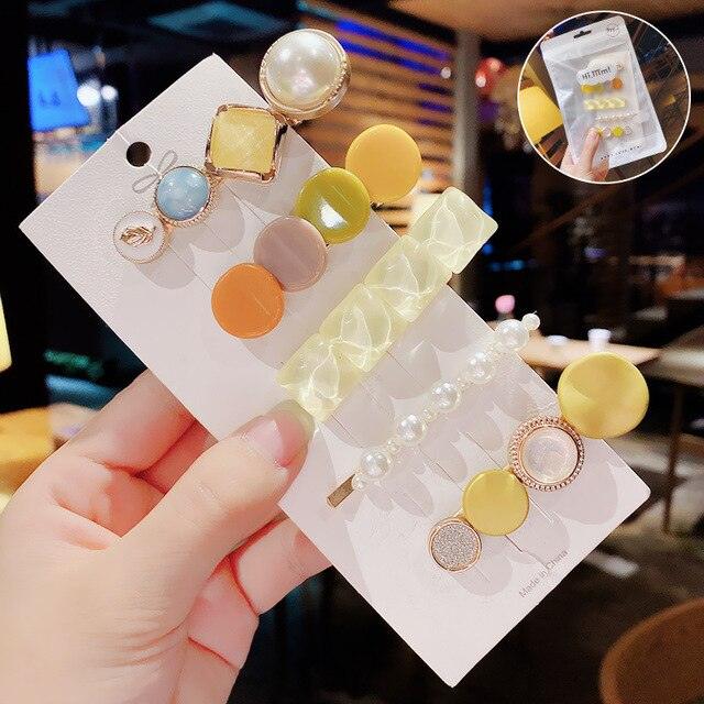 1Set Chic Pearl Hair Clips - Fashion Women's Summer Hair Accessories (8WH1)1