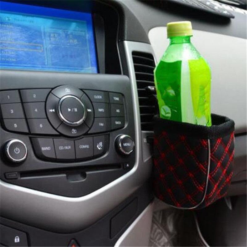 1pc Car Trash Can Waterproof Garbage Bag - Stowing Bag Holder Cell Phone Pocket Organizer Grocery (1U89)
