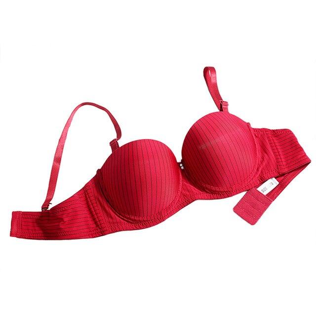 1pc Women Sexy Lingerie Bra -Plus Size - Thin Cup - Stripe Anti-light Breathable Women Underwear - Adjustable Push up Bra, (3U27)
