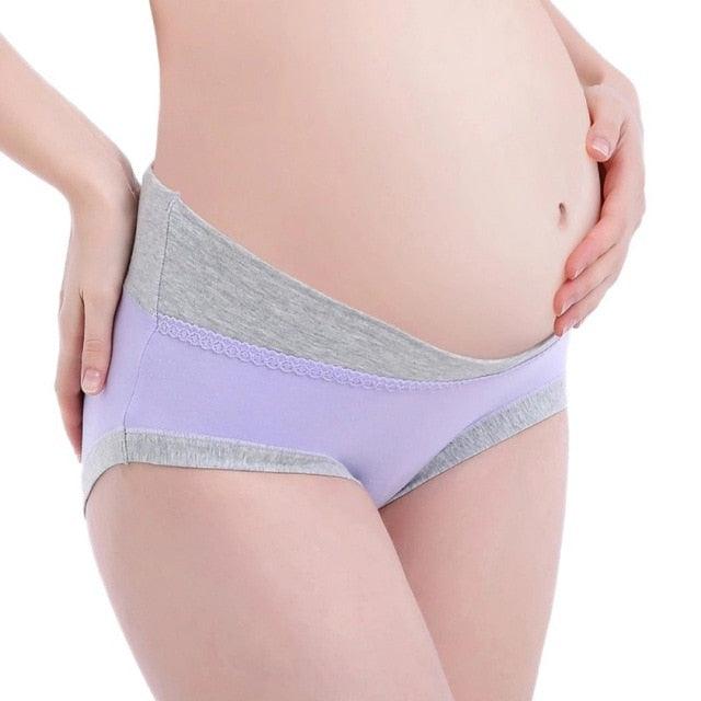 1pc Women Underwear - Lace Cotton Panties - Sexy Pregnancy Lingeries - Shorts Low Waist Mother Support Postpartum Briefs (2U6)