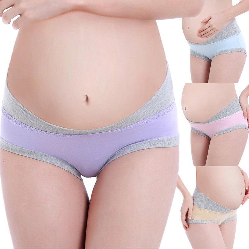 1pc Women Underwear - Lace Cotton Panties - Sexy Pregnancy Lingeries - Shorts Low Waist Mother Support Postpartum Briefs (2U6)