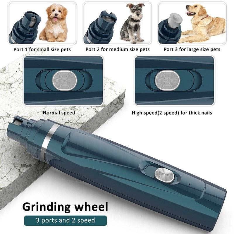 2 in 1 Electric Pet Nail Clipper - Hair Trimmer USB Rechargeable Dog Cat Pet Paws Claw Grooming Nail Scissors Grinder Cutter (1U72)(1W2)(2W2)