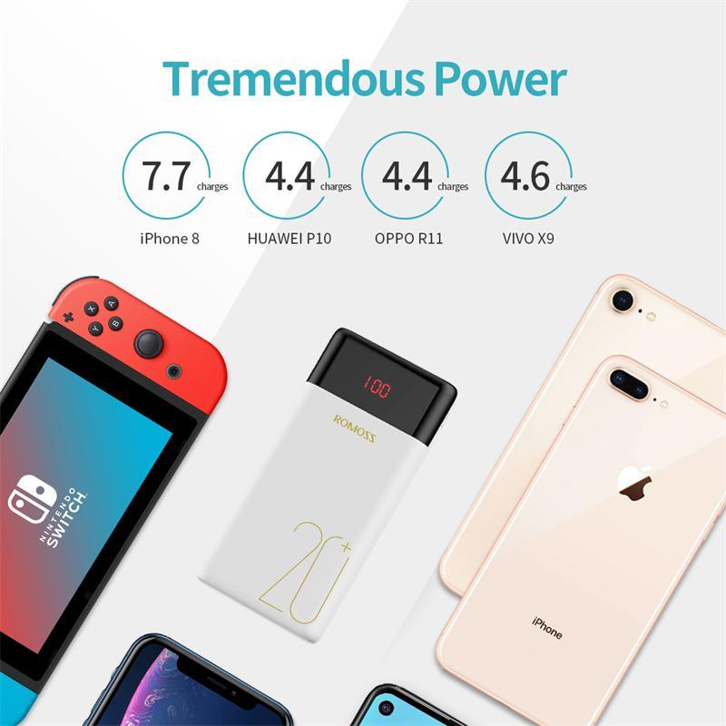 20000mAh LT20 Pro Power Bank - Portable External Battery With PD Two-way Fast Charging (1LT1)(F104)