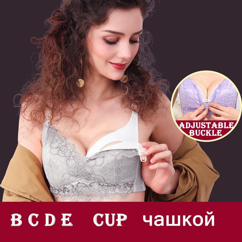 Trending Maternity Cotton Nursing Breastfeeding Bra - Cup B,C, D, E - Wire Free Feeding Bra - Adjustable Prevent Sagging (3Z2)