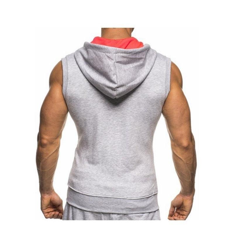 New Men's Hoodie Sweatshirts - Fitness Tank Tops - Male Sleeveless Zipper vest (D100)(TM7)(TM5)
