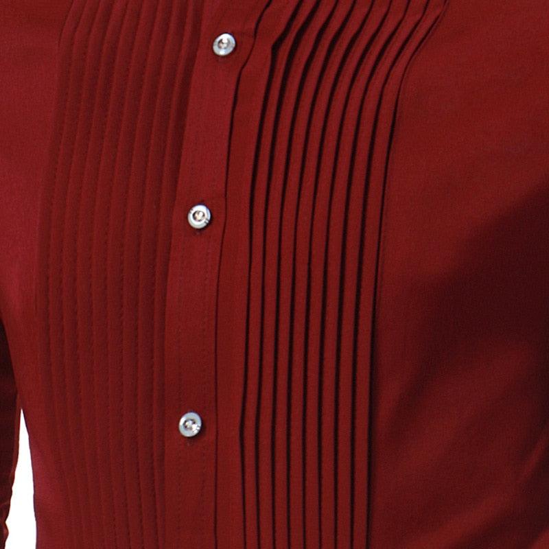 Trending Autumn Shirt - Men Long Sleeve Casual Fashion Solid Color Turn-down Collar Shirt (1U8)(1U11)