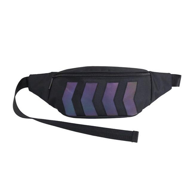 Chest Bag - Canvas Fanny Pack - Boy Street Reflective Crossbody Pack Casual Travel Bags (LT8)