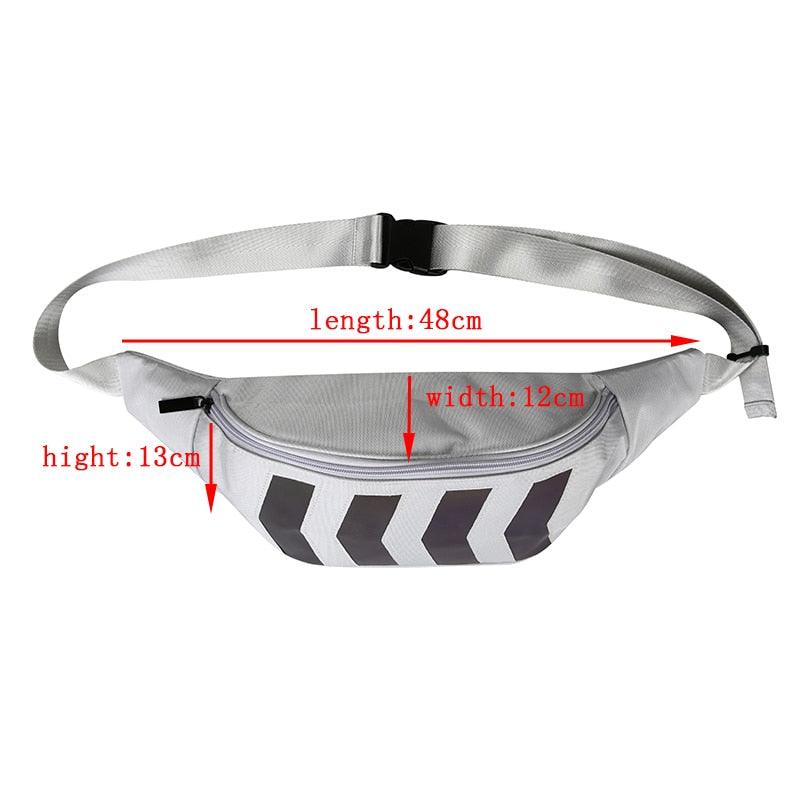 Chest Bag - Canvas Fanny Pack - Boy Street Reflective Crossbody Pack Casual Travel Bags (LT8)