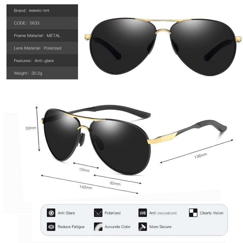 Cool HD Polarized Men Sunglasses -Designer UV Protection Vintage Fashion Driving Sunglasses (D17)(MA6)