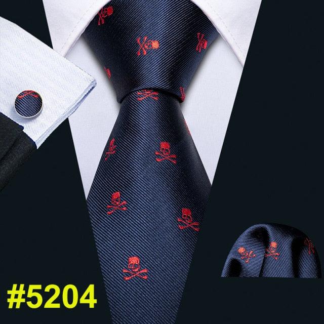 New Arrival Men's Ties - Dinosaur Pattern Red Men's Wedding Neckties 8.5cm (2U17)