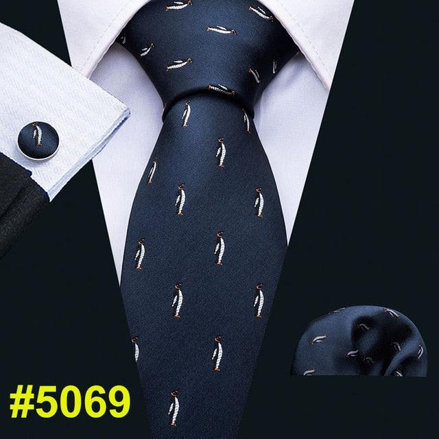 New Arrival Men's Ties - Dinosaur Pattern Red Men's Wedding Neckties 8.5cm (2U17)