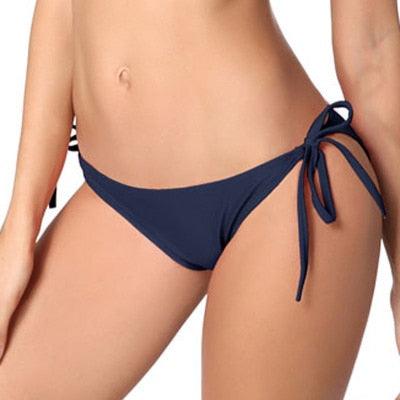 New Bandage Bikini Bottom - Brazilian Sexy Swimwear - Women's Briefs Solid Underwear (TSP4)(TB8D)(F28)