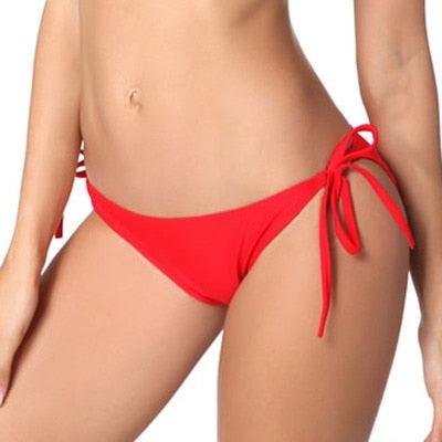 New Bandage Bikini Bottom - Brazilian Sexy Swimwear - Women's Briefs Solid Underwear (TSP4)(TB8D)(F28)