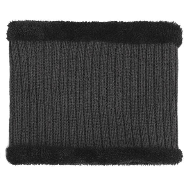 New Fashion Men's Winter Knit Beanie Scarf Brand - Maple Leaf Thick Lining Plus Velvet Bonnet (MA8)(F103)