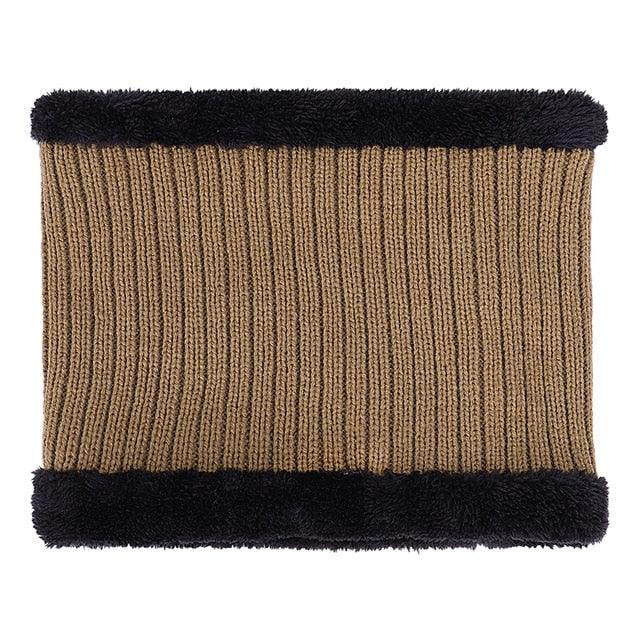 New Fashion Men's Winter Knit Beanie Scarf Brand - Maple Leaf Thick Lining Plus Velvet Bonnet (MA8)(F103)