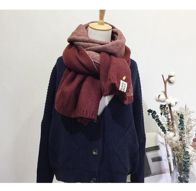 New Lady Scarf - Cute Winter Wool Knitted Scarf - Warm Soft Cotton Scarves (WH9)(F87)