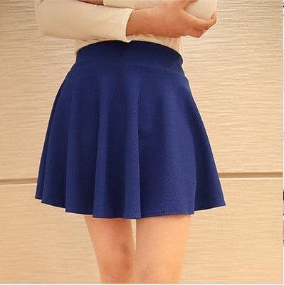Female Summer Women's Basic Stretchy Flared Casual Mini Skirt (2U22)