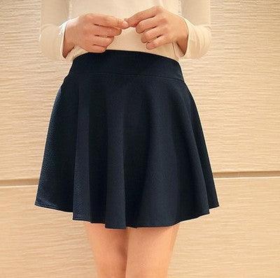 Female Summer Women's Basic Stretchy Flared Casual Mini Skirt (2U22)
