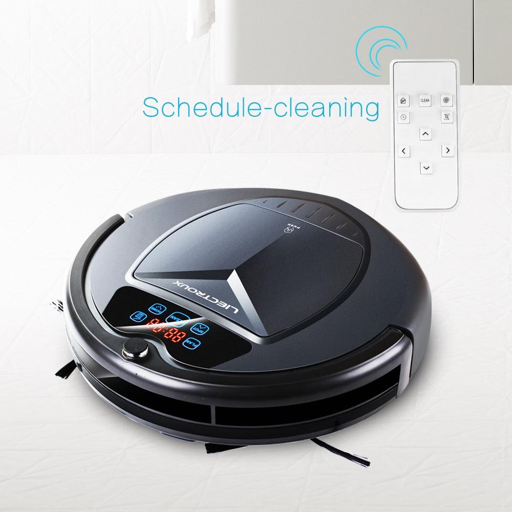 Newest Wet and Dry Robot Vacuum Cleaner, with Water Tank, TouchScreen, Schedule, SelfCharge (V1)(1U68)