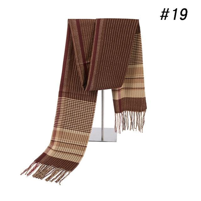 Plaid Winter Scarf - Women Warm Foulard Solid Scarves - Fashion Casual Scarfs (MA7)
