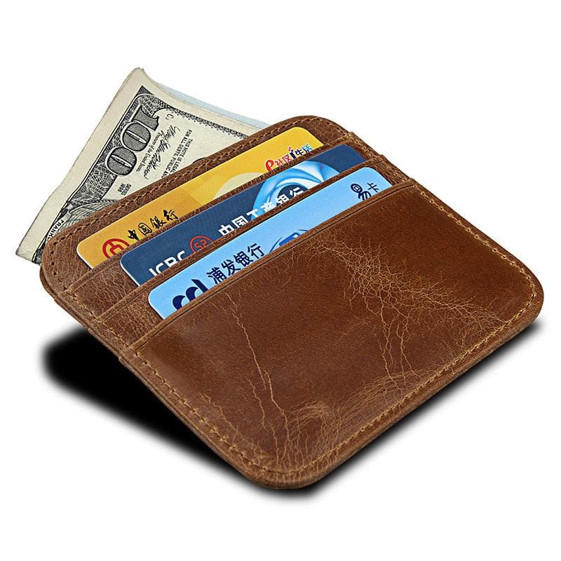 Super Slim Soft Wallet - 100% Cowhide Genuine Leather Mini Credit Card Men's Wallet (MA5)1
