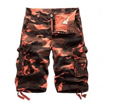 Summer New Men's Casual Multi-Pockets Cotton Short Pants (2U9)