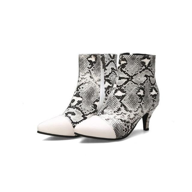 Amazing Winter Snake Pattern Women's Boots - Fashion Wild Short Boots (D38)D36)(BB1)(BB2)(CD)(WO4)