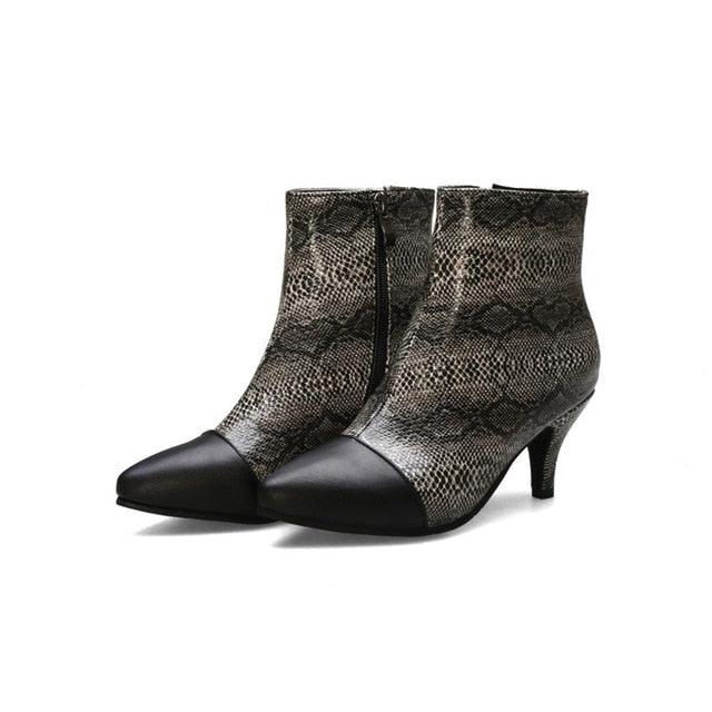 Amazing Winter Snake Pattern Women's Boots - Fashion Wild Short Boots (D38)D36)(BB1)(BB2)(CD)(WO4)