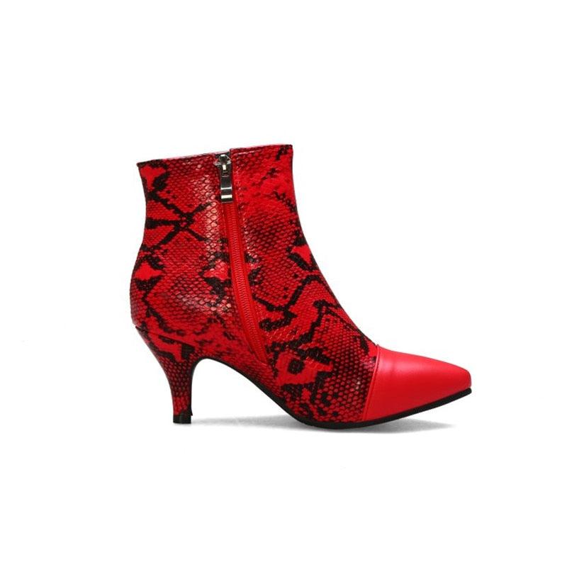 Amazing Winter Snake Pattern Women's Boots - Fashion Wild Short Boots (D38)D36)(BB1)(BB2)(CD)(WO4)