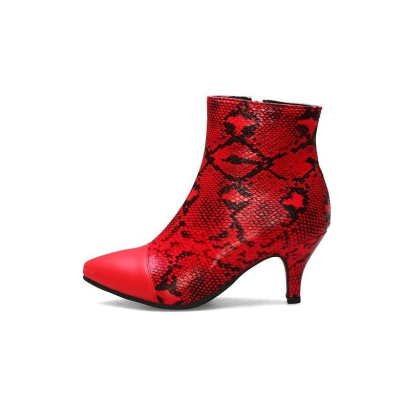 Amazing Winter Snake Pattern Women's Boots - Fashion Wild Short Boots (D38)D36)(BB1)(BB2)(CD)(WO4)