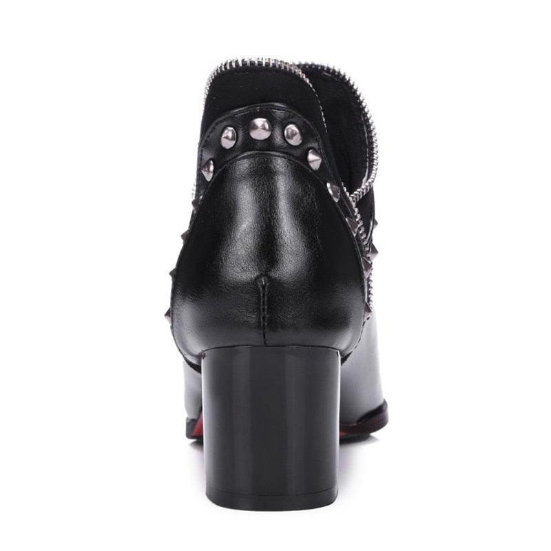 New Autumn & Winter Boots - Women's Thick Pointed High Heeled Boots (BB1)(BB2)(CD)(WO4)