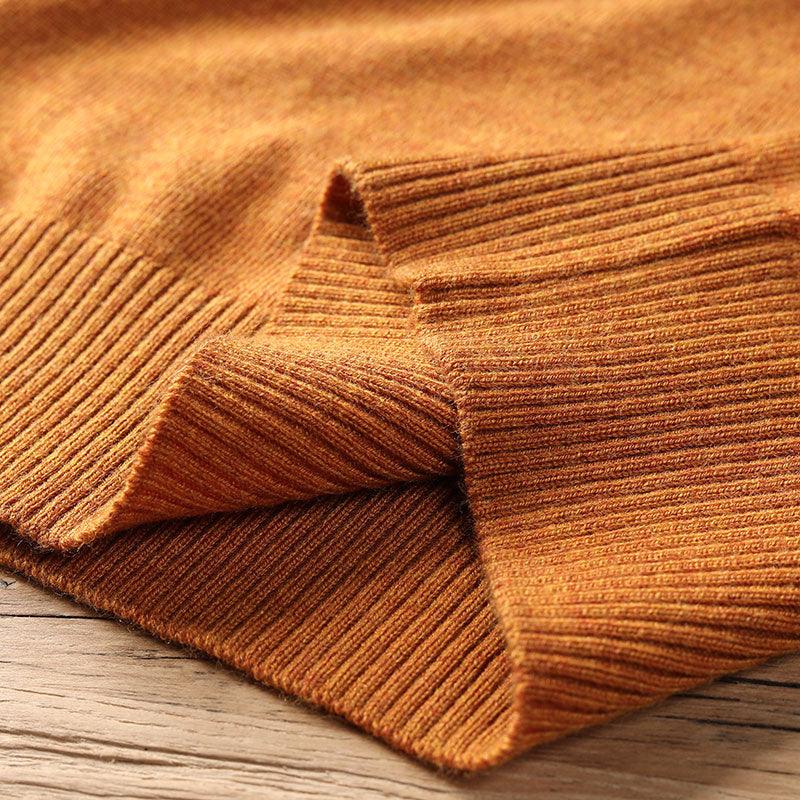 Autumn New Men's V-neck Thin Wool Sweater - Classic Style Solid Color Pullover (TM6)(T5G)(CC3)