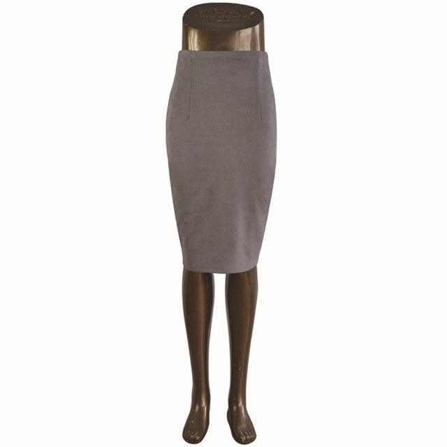 Great Autumn Women Skirts - Ladies Faux Suede High Waist Pencil Skirt - Split Stretchy Sexy Skirts (2U22)(2U20)