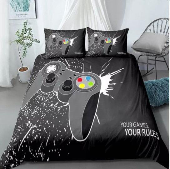 Fashion Bedding Set 2/3pcs 12 Patterns 3d Digital Gamer Printing Duvet Cover Sets 1Quilt Cover + 1/2 Pillowcases (5BM)(9BM)(3BM)(F63)