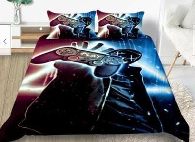 Fashion Bedding Set 2/3pcs 12 Patterns 3d Digital Gamer Printing Duvet Cover Sets 1Quilt Cover + 1/2 Pillowcases (5BM)(9BM)(3BM)(F63)