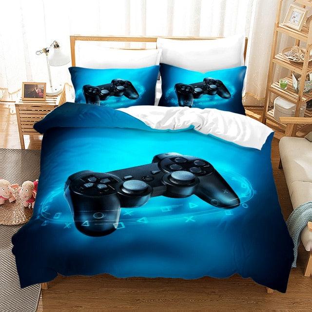 Fashion Bedding Set 2/3pcs 12 Patterns 3d Digital Gamer Printing Duvet Cover Sets 1Quilt Cover + 1/2 Pillowcases (5BM)(9BM)(3BM)(F63)