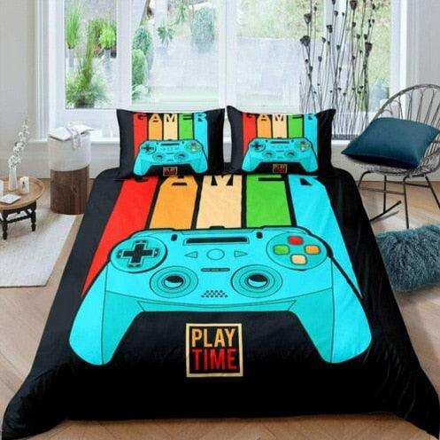 Fashion Bedding Set 2/3pcs 12 Patterns 3d Digital Gamer Printing Duvet Cover Sets 1Quilt Cover + 1/2 Pillowcases (5BM)(9BM)(3BM)(F63)