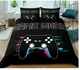 Fashion Bedding Set 2/3pcs 12 Patterns 3d Digital Gamer Printing Duvet Cover Sets 1Quilt Cover + 1/2 Pillowcases (5BM)(9BM)(3BM)(F63)